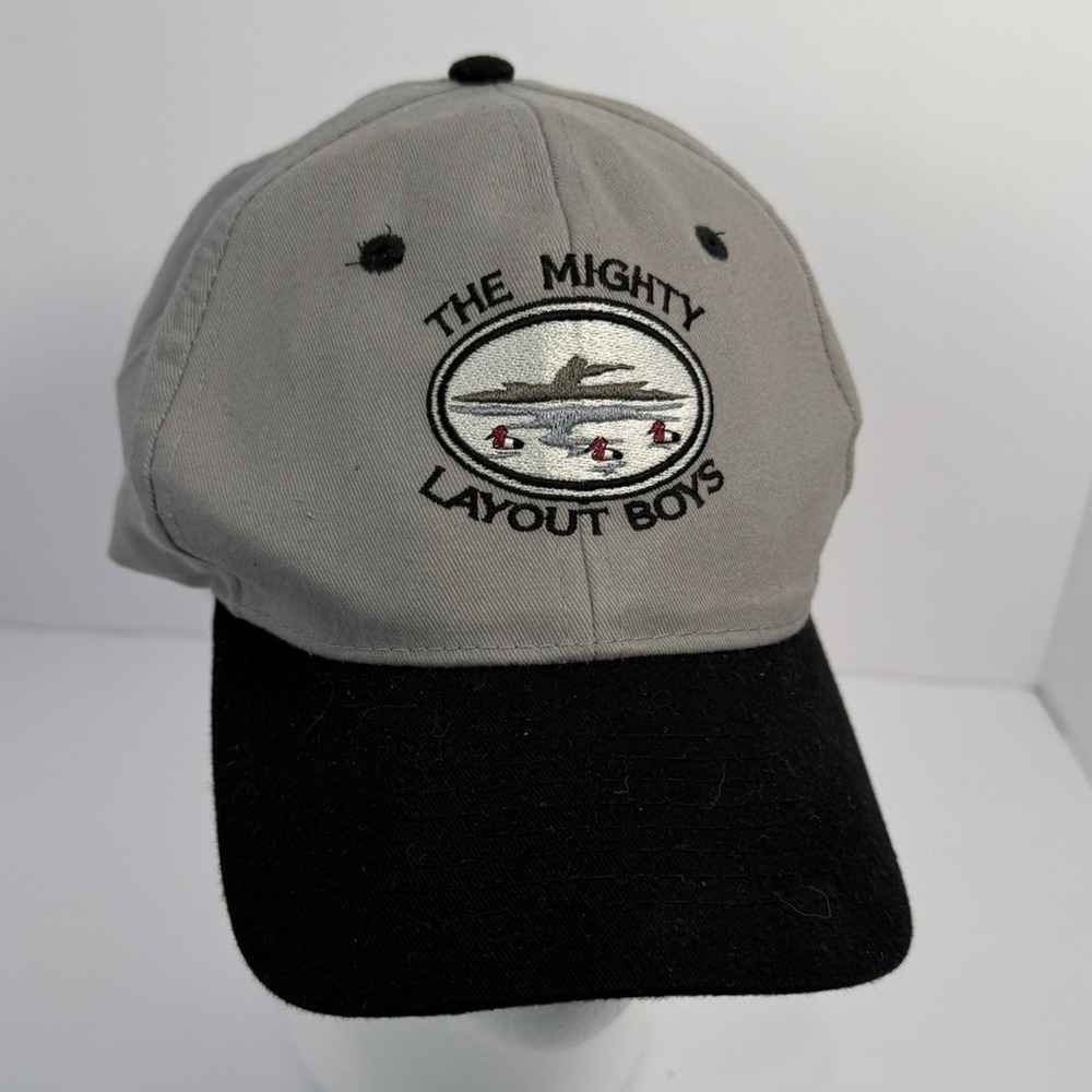 Otto Cap The Mighty Layout Boys Hunting Hat Grey Black Adjustable Waterfowl Cap